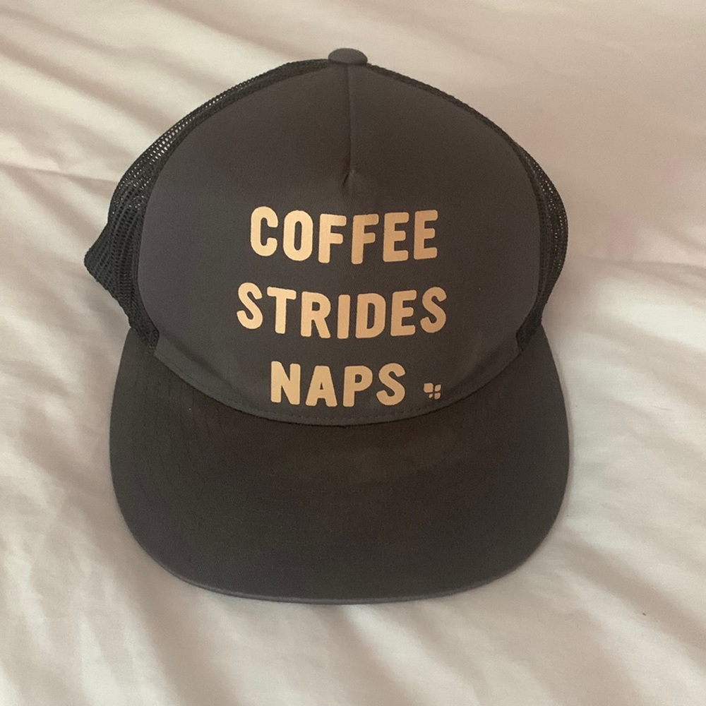 Fit4mom “COFFEE STRIDES NAPS” trucker hat